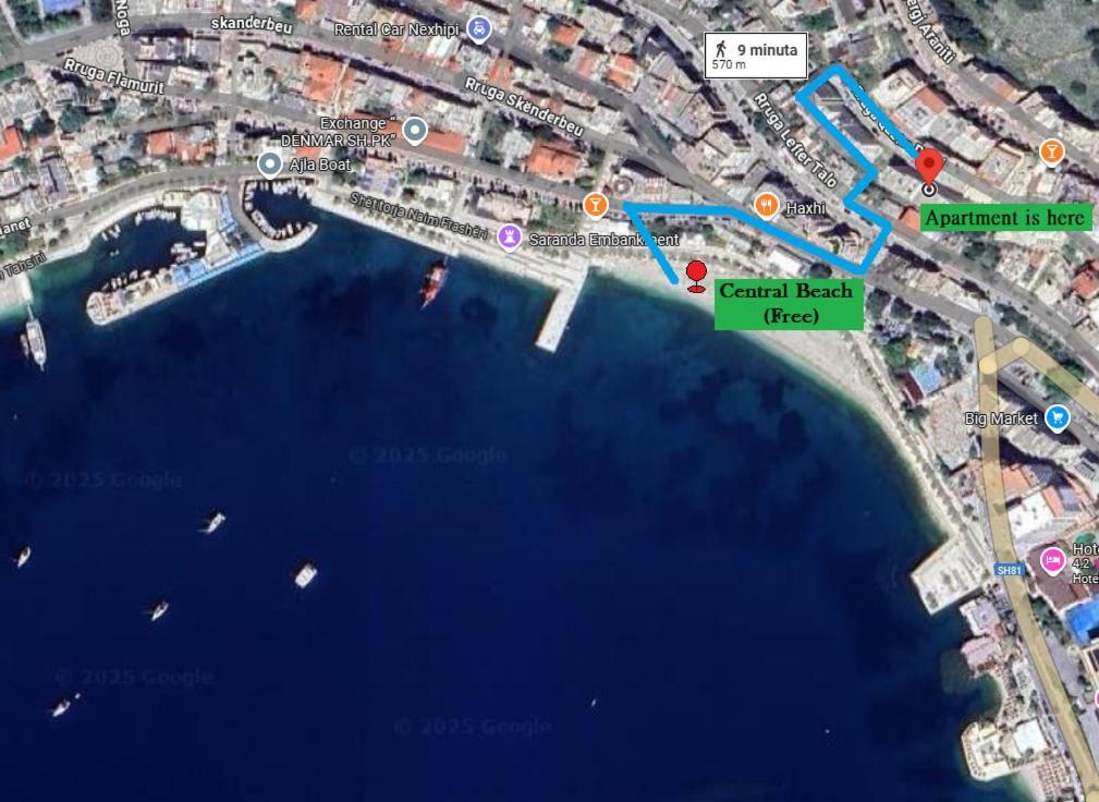 Bay View Apartment Sarandë エクステリア 写真